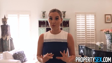 Csábos szöszke ingatlanközvetítő csaj a sikeres üzlet után széttette a lábait Thumb