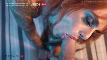 Imádja a jókora himbilimbit és tisztességesen szopikál a tetkós vörös leány Thumb