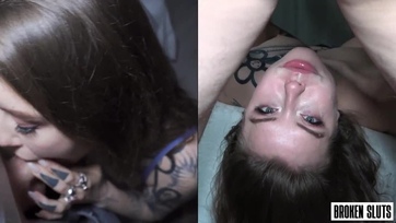 Legyömöszöltem a gégéjén a faszomat a varrott fiatal cicusnak majd teletüzeltem a kis sunácskáját Thumb